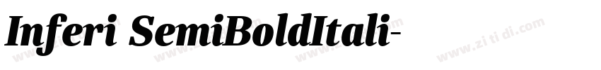 Inferi SemiBoldItali字体转换